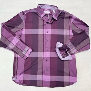 Tommy Bahama Men's Plaid Button-Up Shirt in Purple